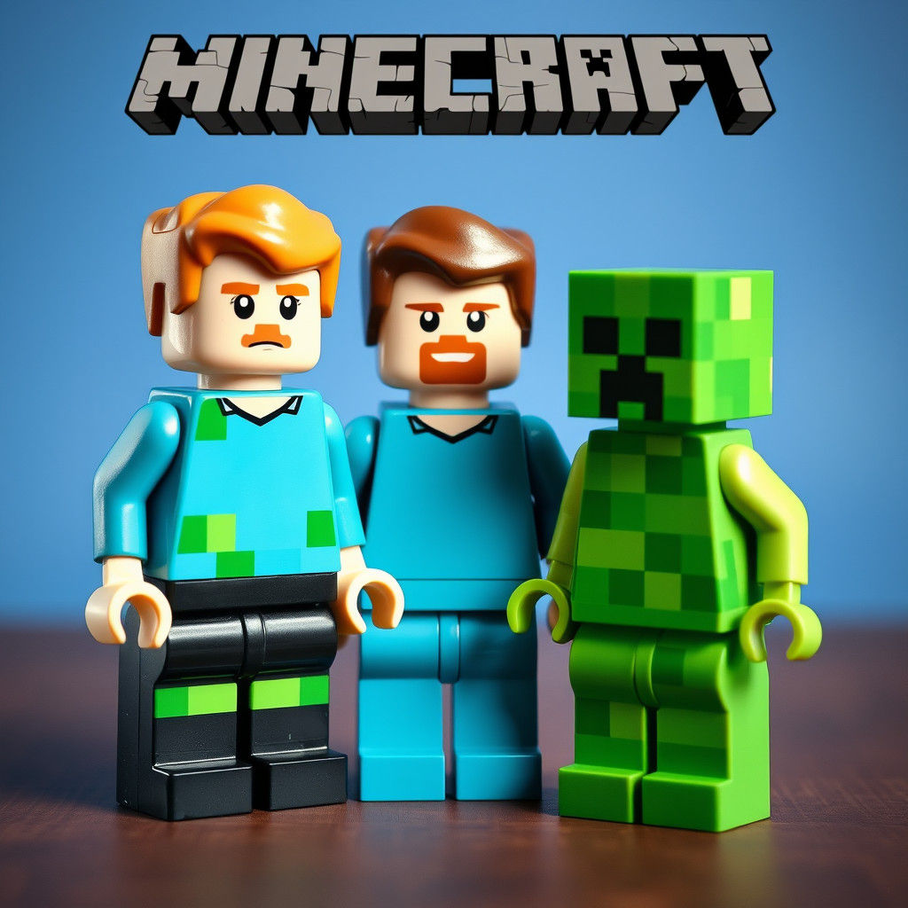 Minecraft Characters as Lego Minifigures