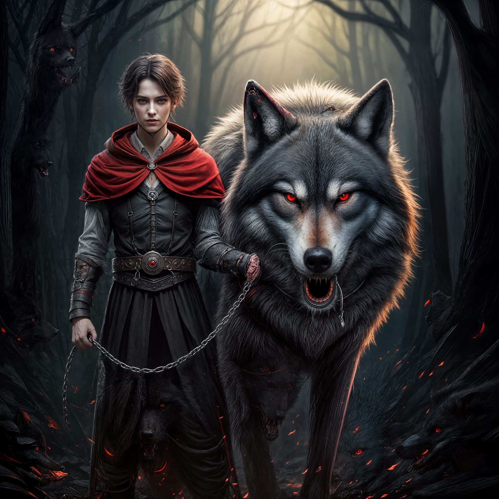 Sinister Red Riding Hood Controls the Wolf