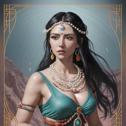 Noble Minoan Woman in the Labyrinth of Minos