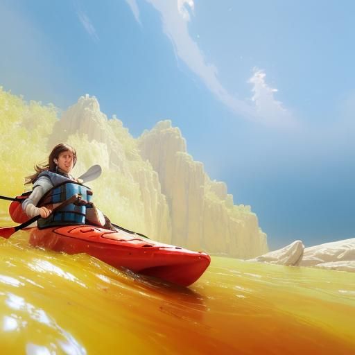 Kayaking on Gravy River: Hyperdetailed Concept Art