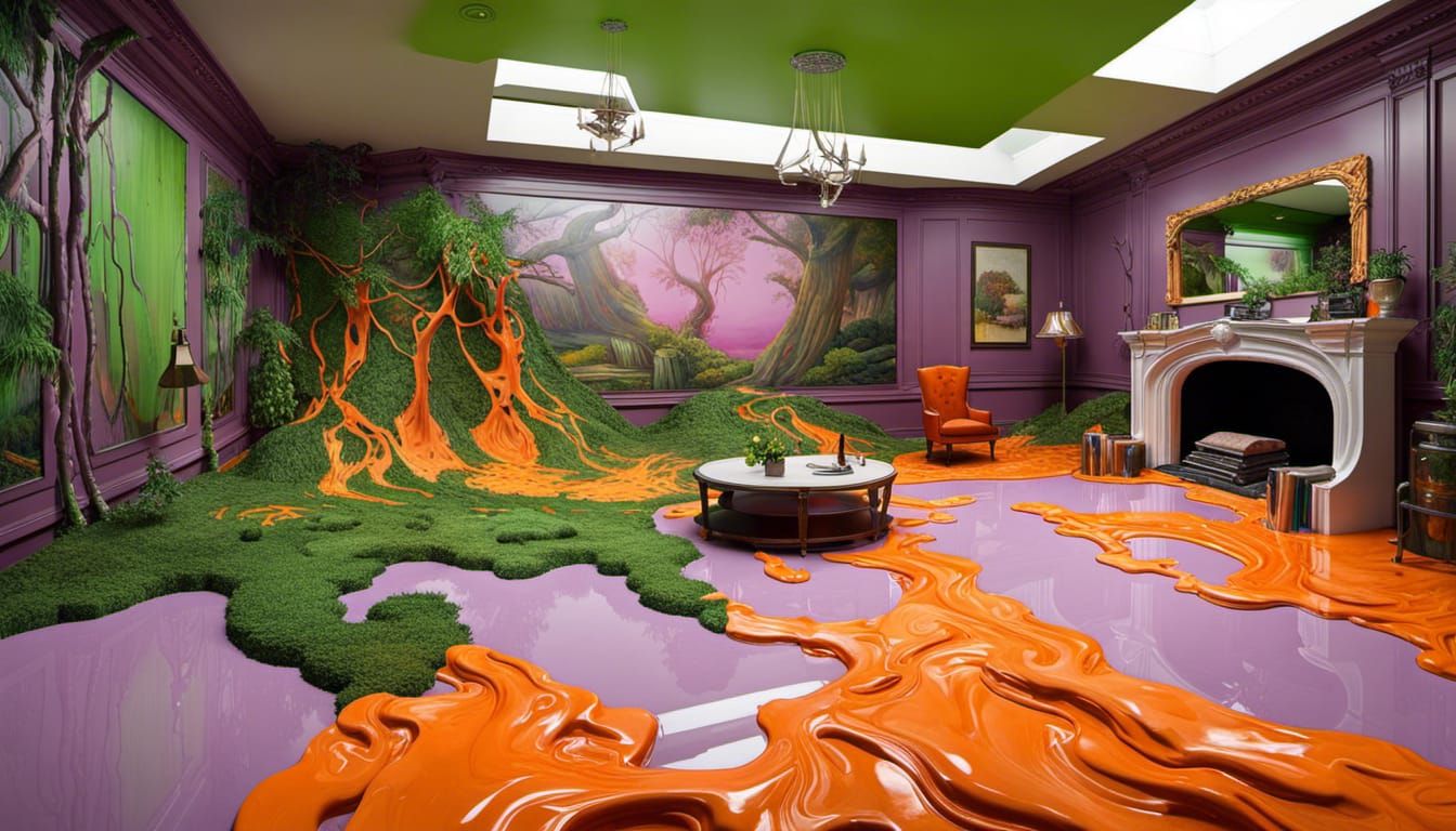 Surreal Indoor Landscape in Digital Matte Painting