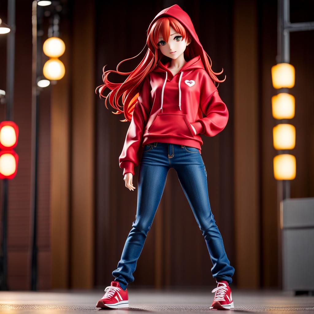 Anime Action Figure of Red-Haired Woman