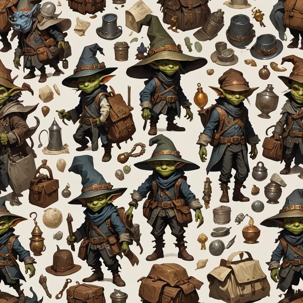 Goblin Merchant in DND Style Fantasy Attire
