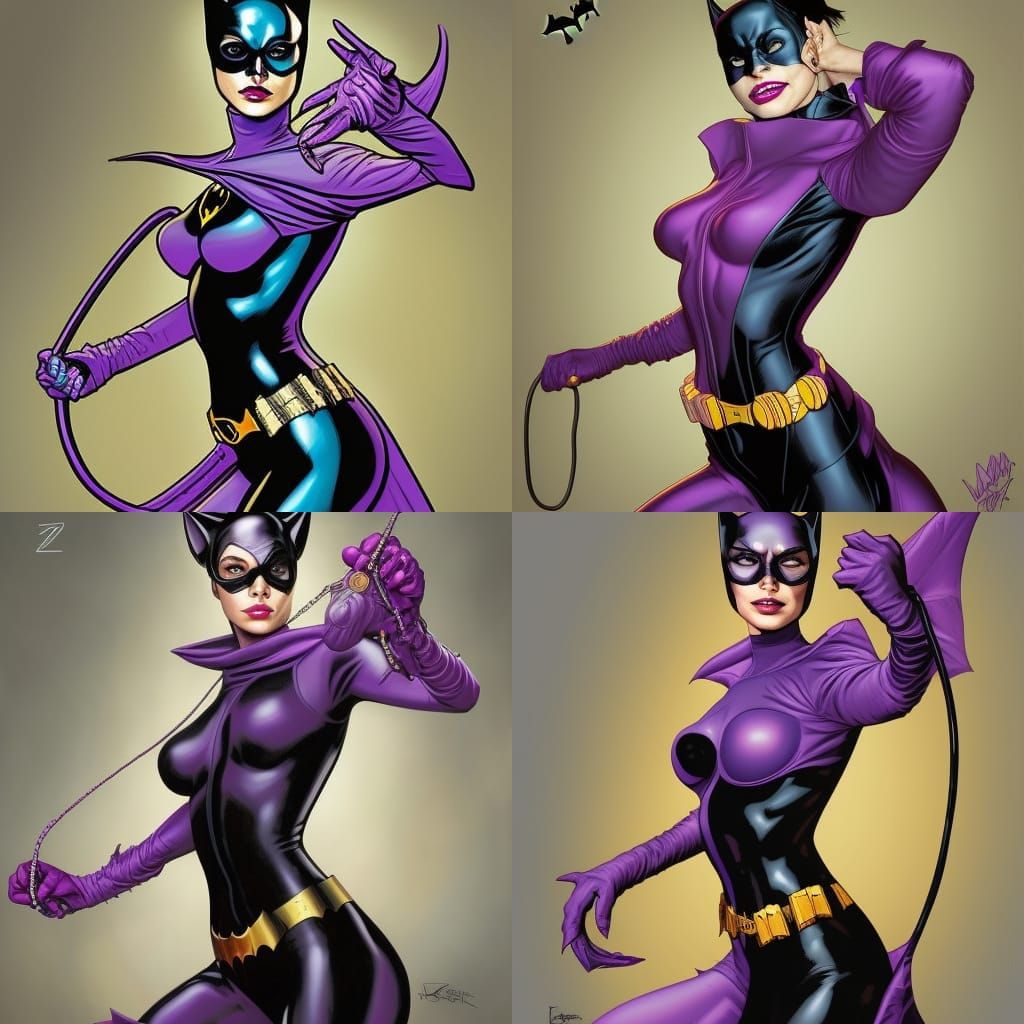 Catwoman Zoe Kravitz in Long Halloween Comic Style