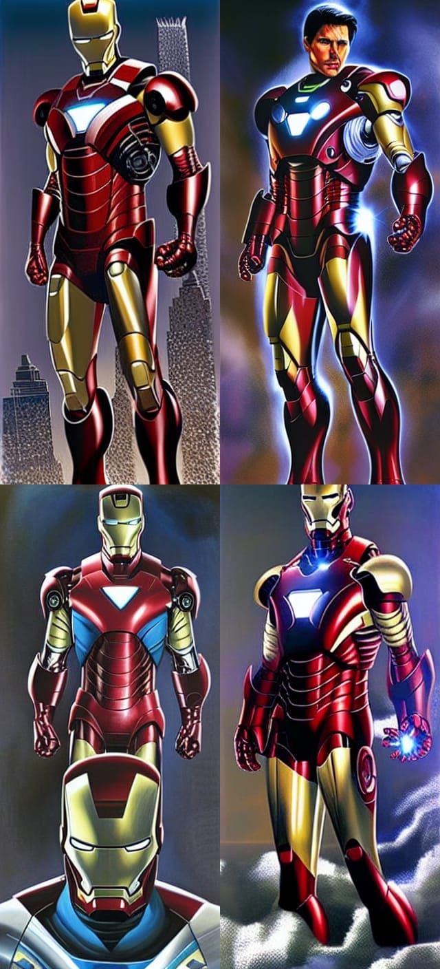Superior Iron Man in Comic Book Art Style