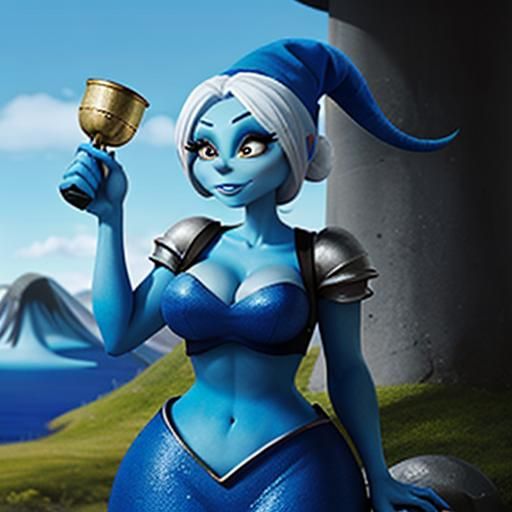 the initial portrayal of her being the only female Smurf has...