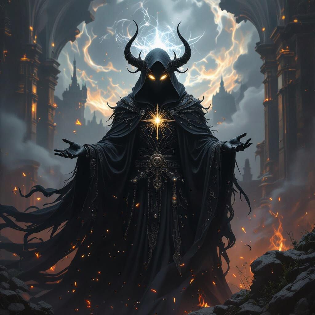 Star-Eyed Daemon Summoning Mystical Energy