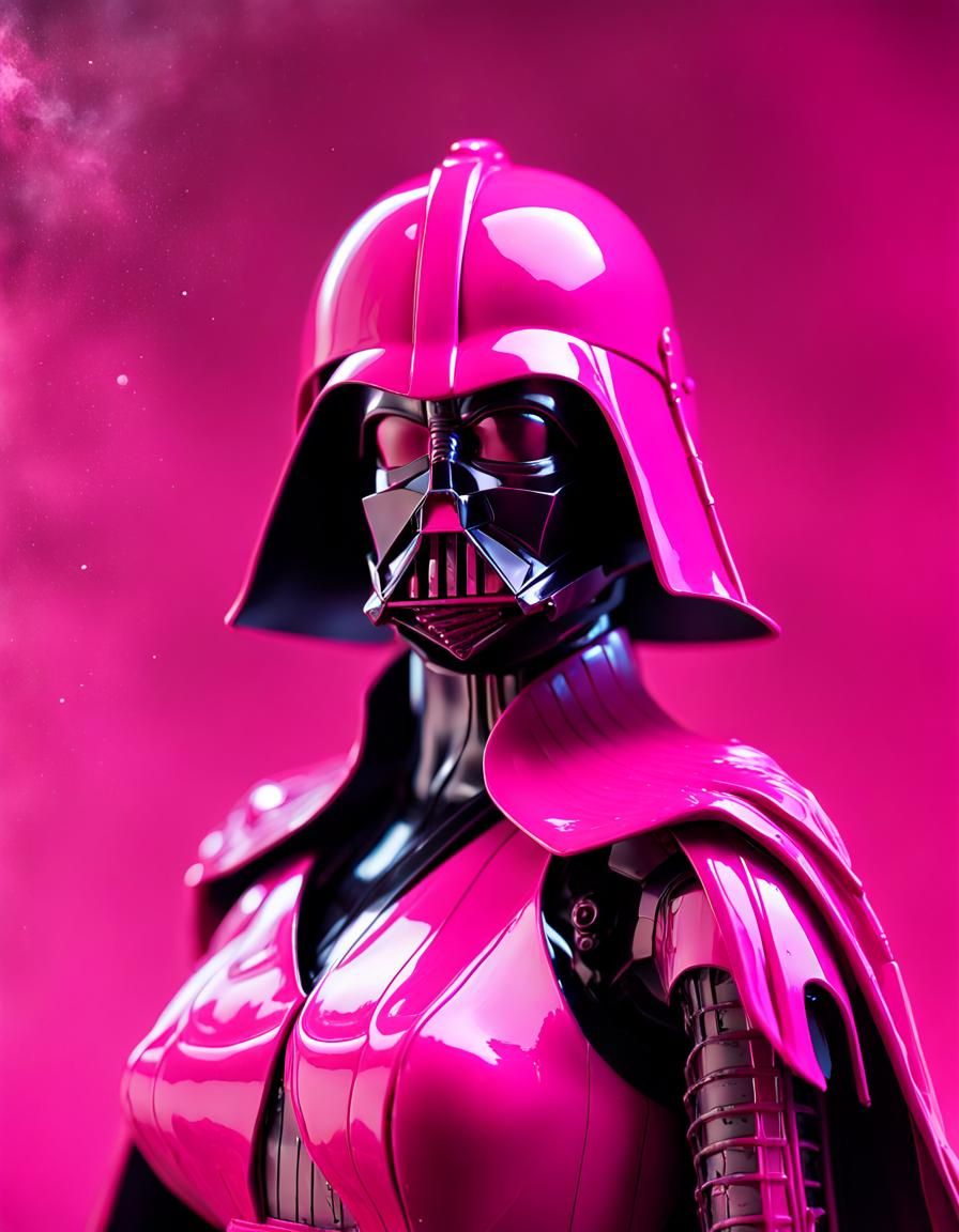 Pink Darth Vader Barbie in Haunting 3D Render
