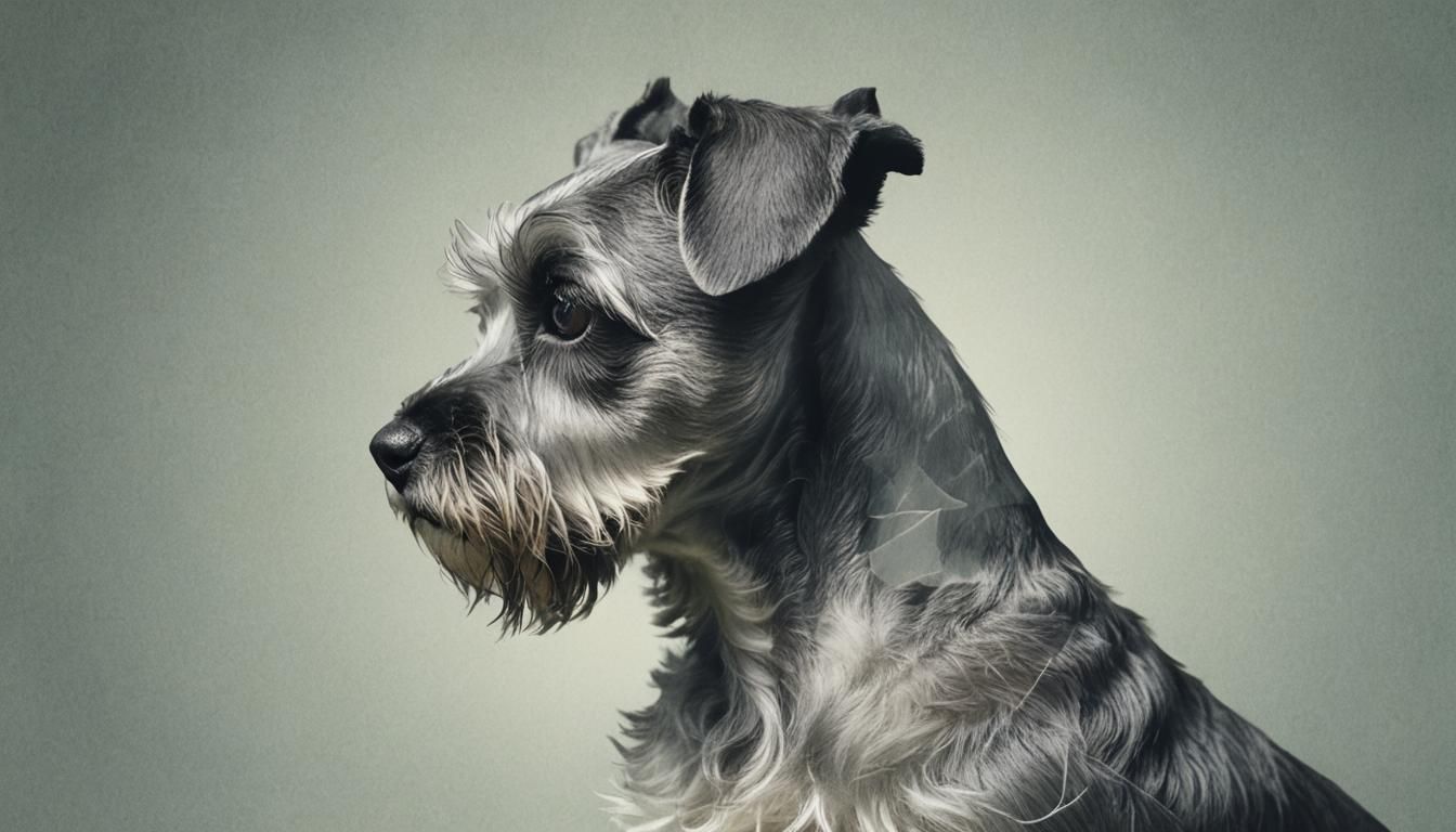 Double Exposure Portrait: Woman and Schnauzer