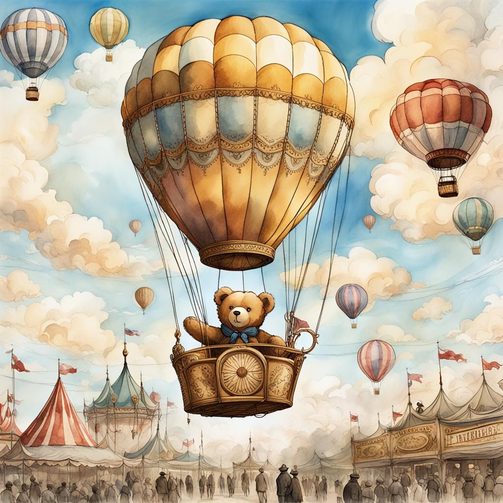 Giant Teddy Bear Hot Air Balloon: Victorian Fair