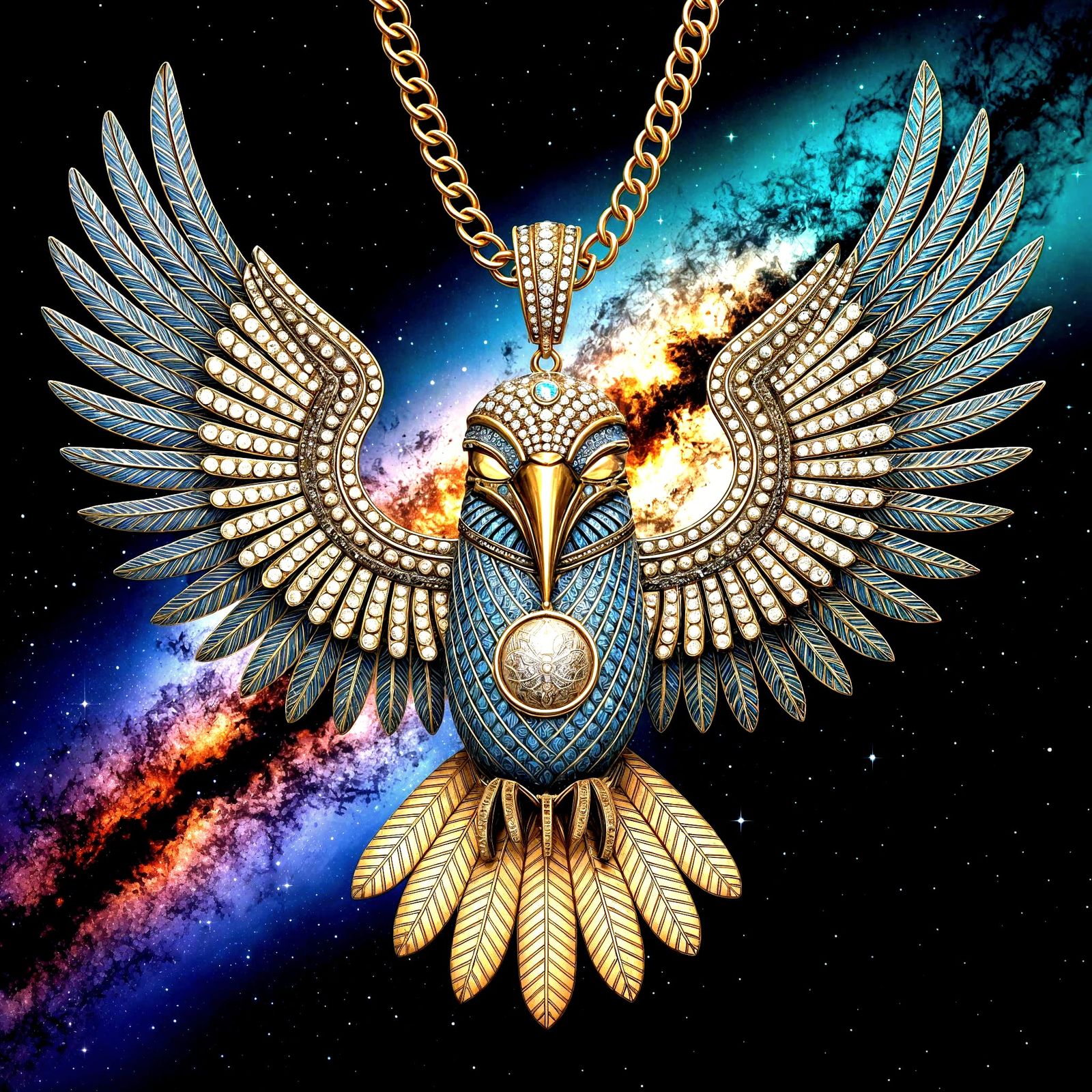 Polynesian-Norse Talisman Medallion in Hyperrealism Style