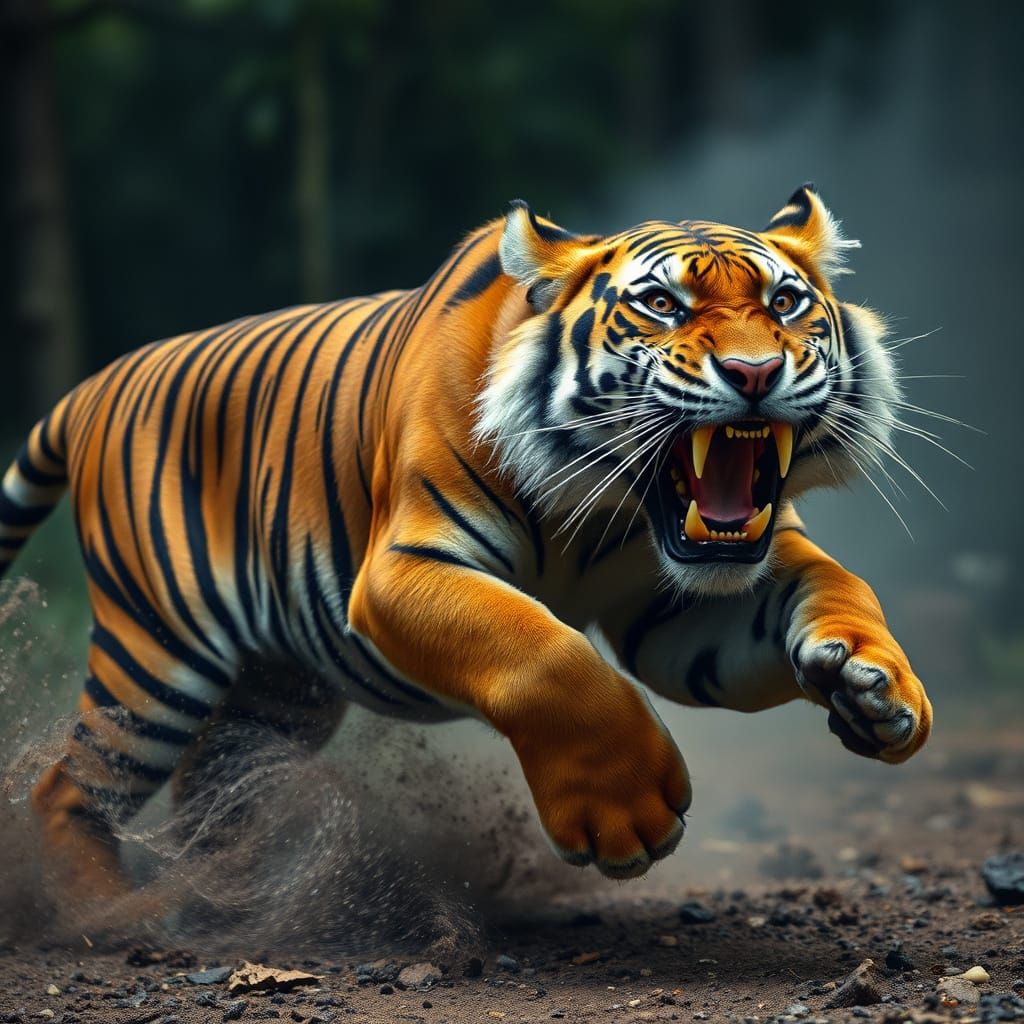 Fierce Tiger Escapes Captivity