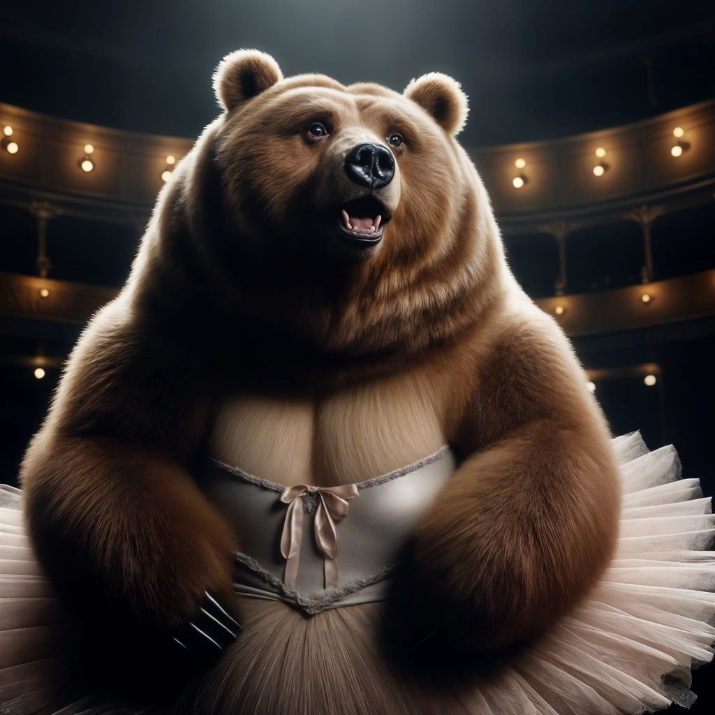 Kodiak Bear-Ballerina in Opera House Spotlight