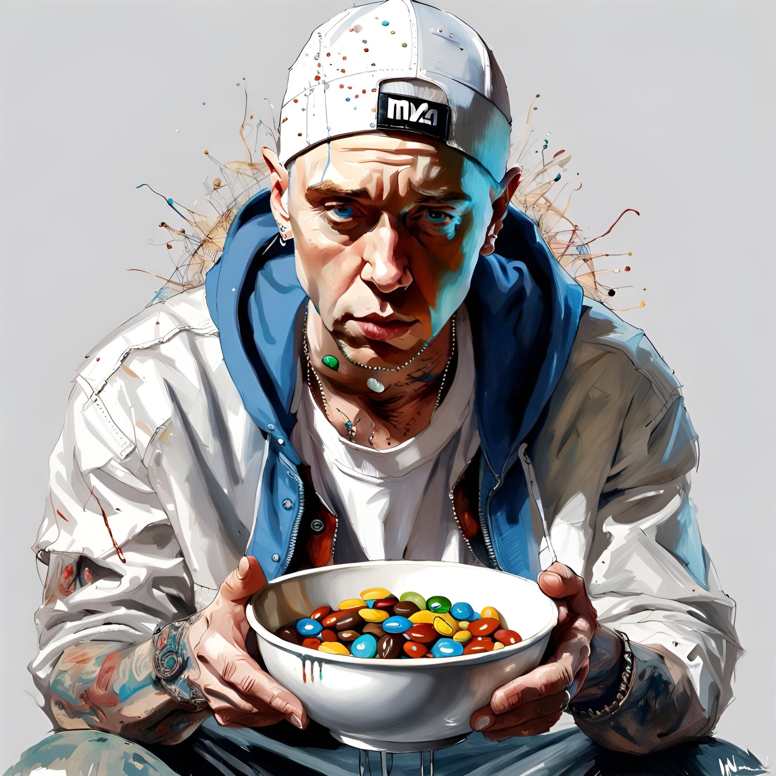 Eminem and M&Ms: 3D Digital Art Portrait