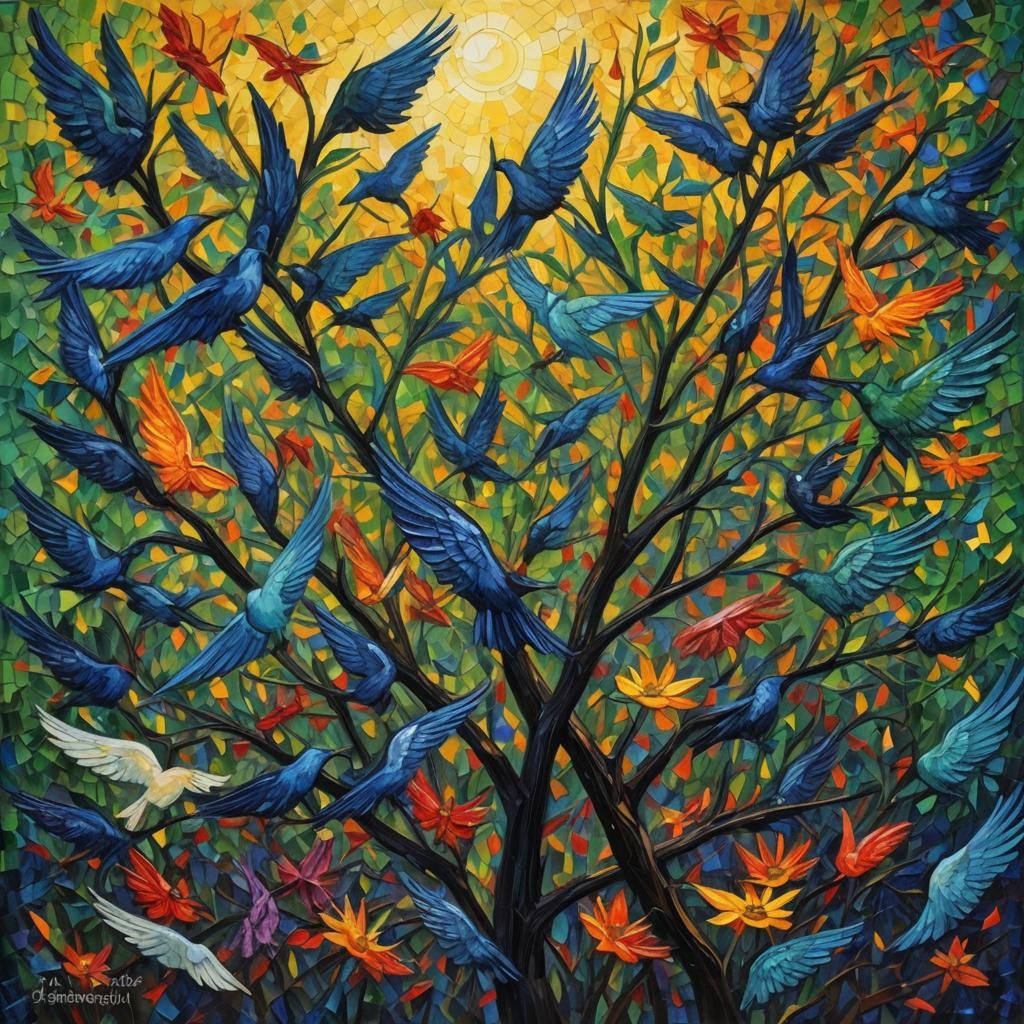 Torment: An Expressionist Oil Painting in Neo-Impressionism