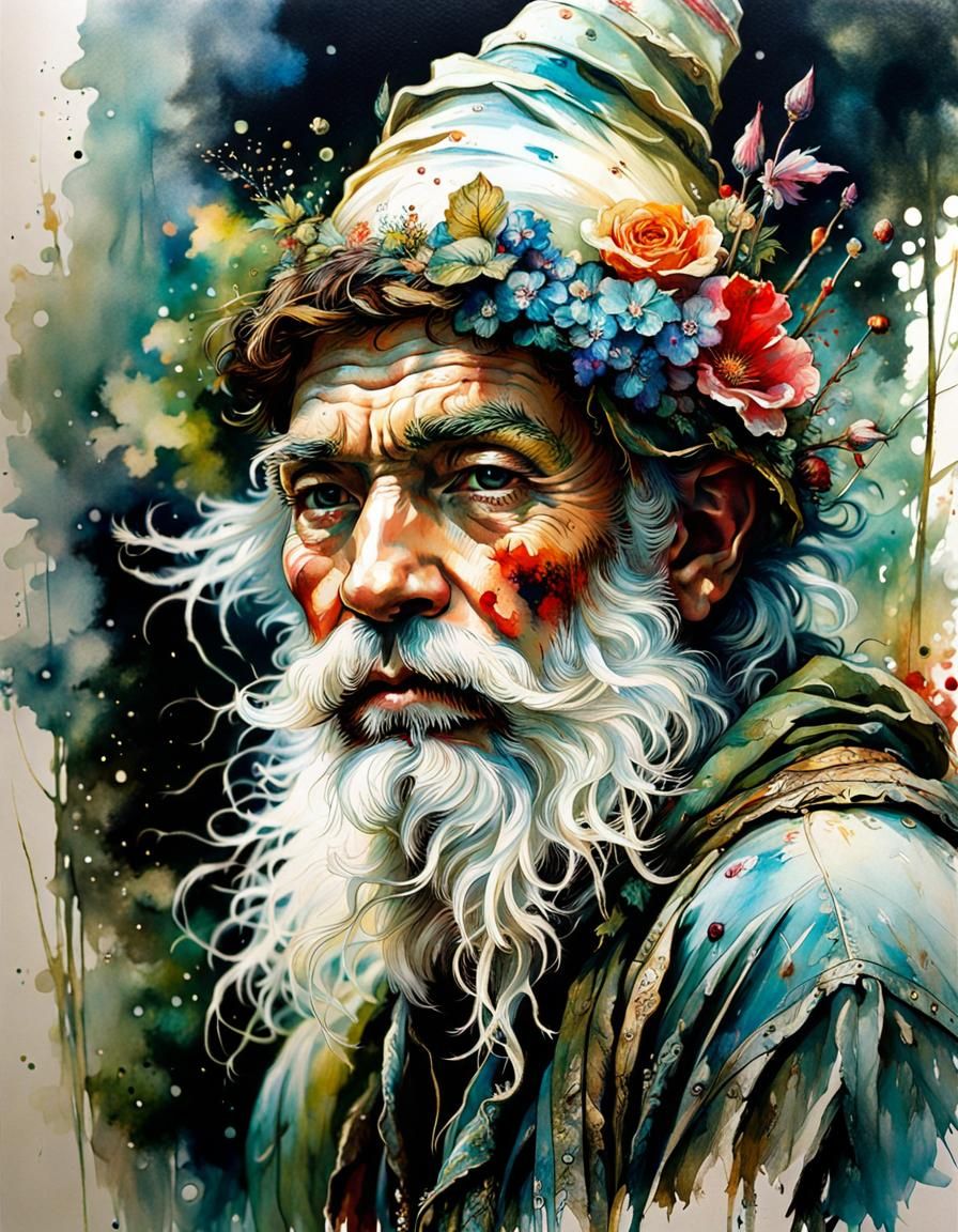 Handsome Garden Gnome in Detailed Fantasy Style