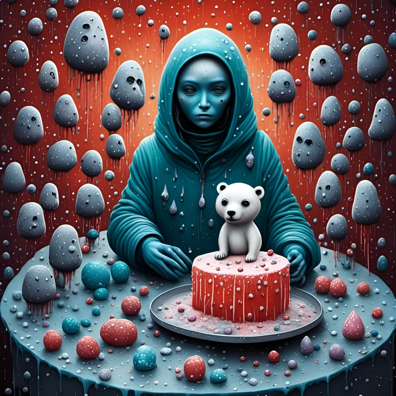 <lora:Omimimo:1.0> Hacker Matryoshka Doll Cake by My.