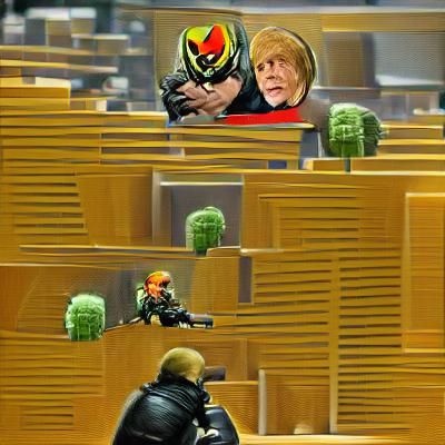 Judge Dredd Angela Merkel