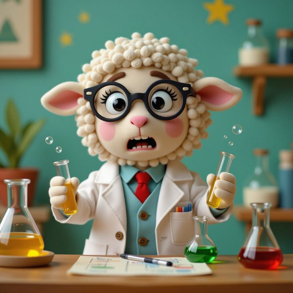Worried Sheep Handles Chemistry in Puppet Style