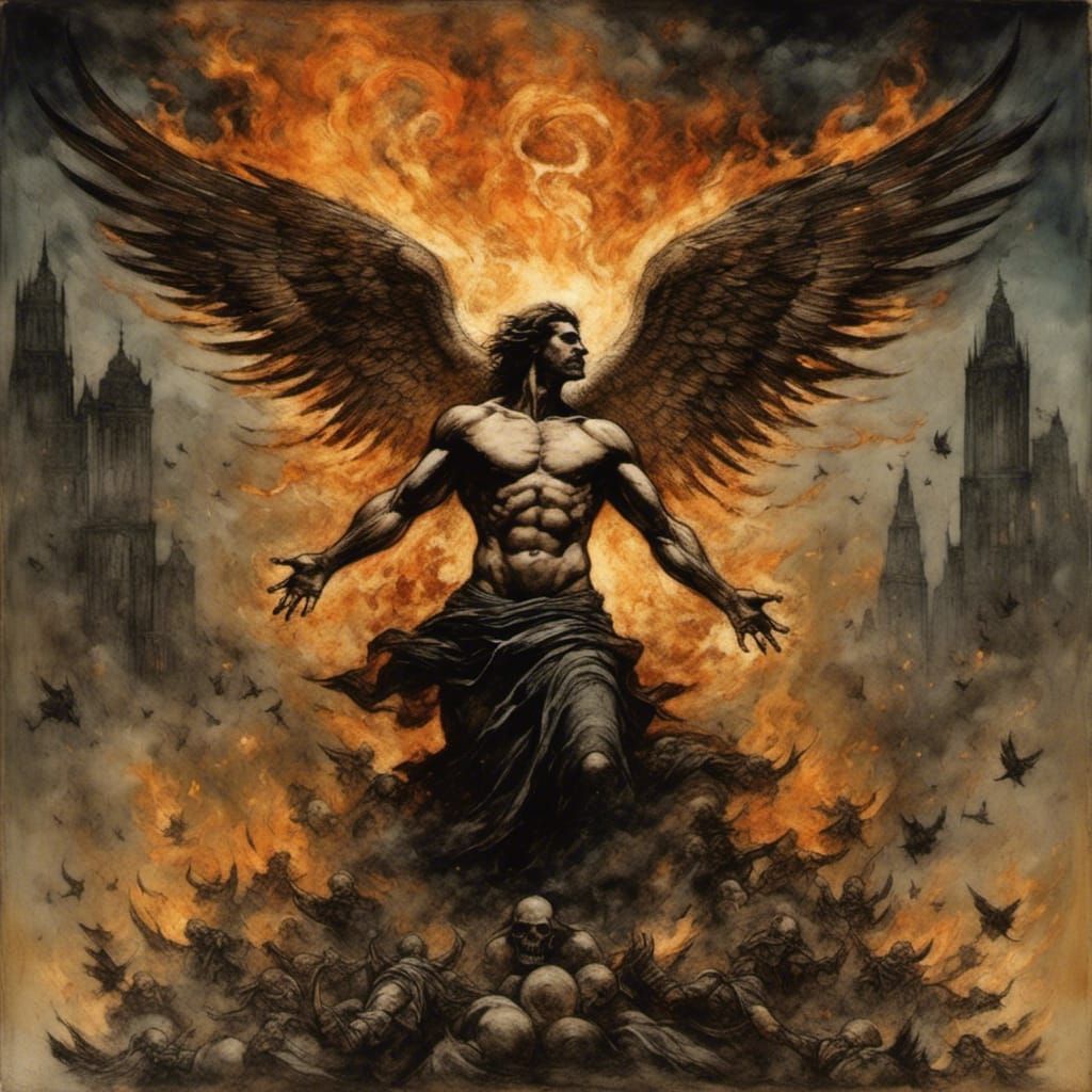 In the locust wind

Comes a rattle and hum

Jacob wrestled the angel

And the angel was overcome

You plant a demon seed...