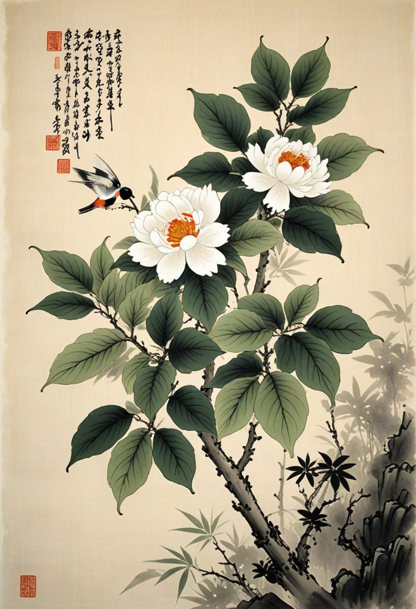 Ethereal Brushstrokes in Traditional Chinese Art