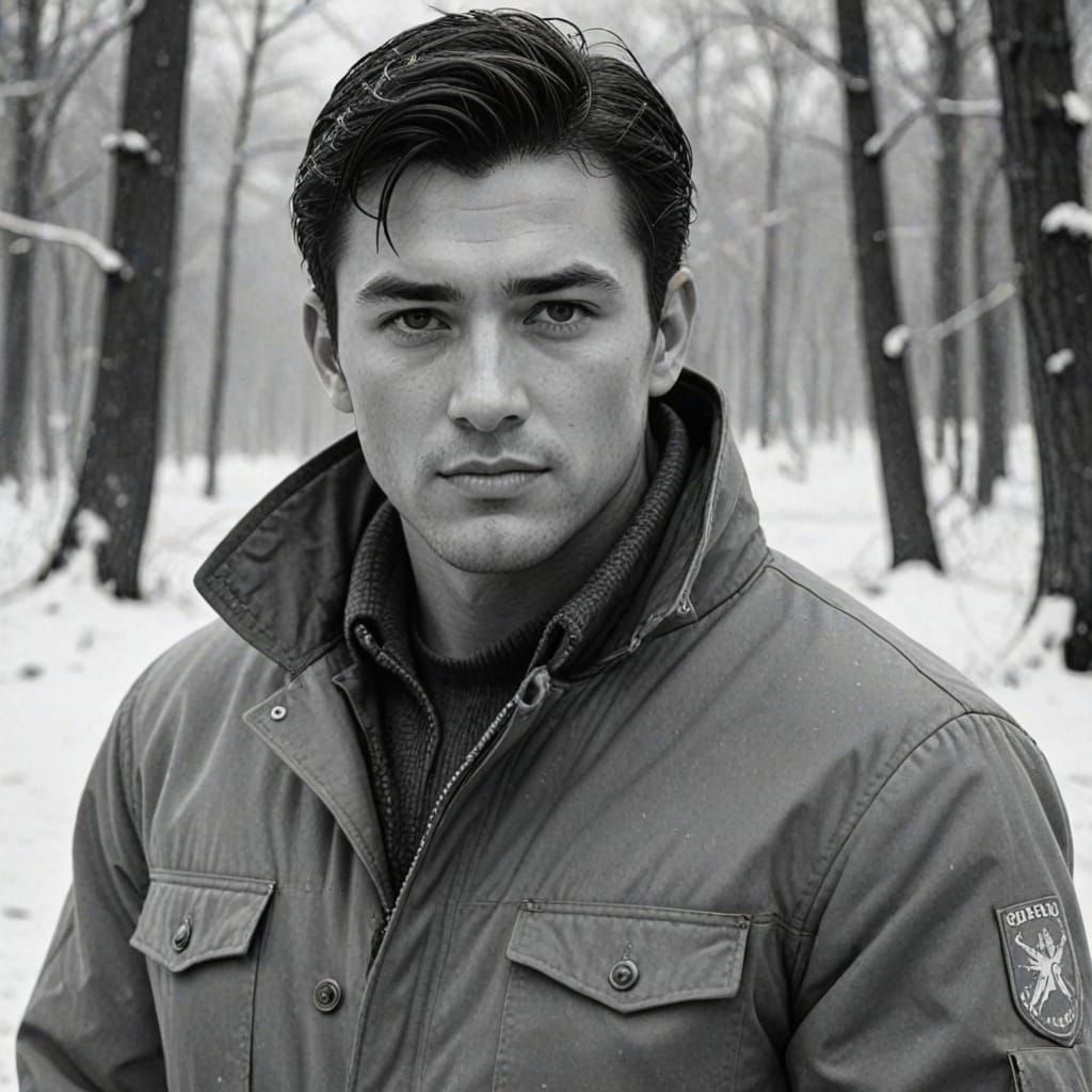 1960s Comic Book Ranger in Winter Attire