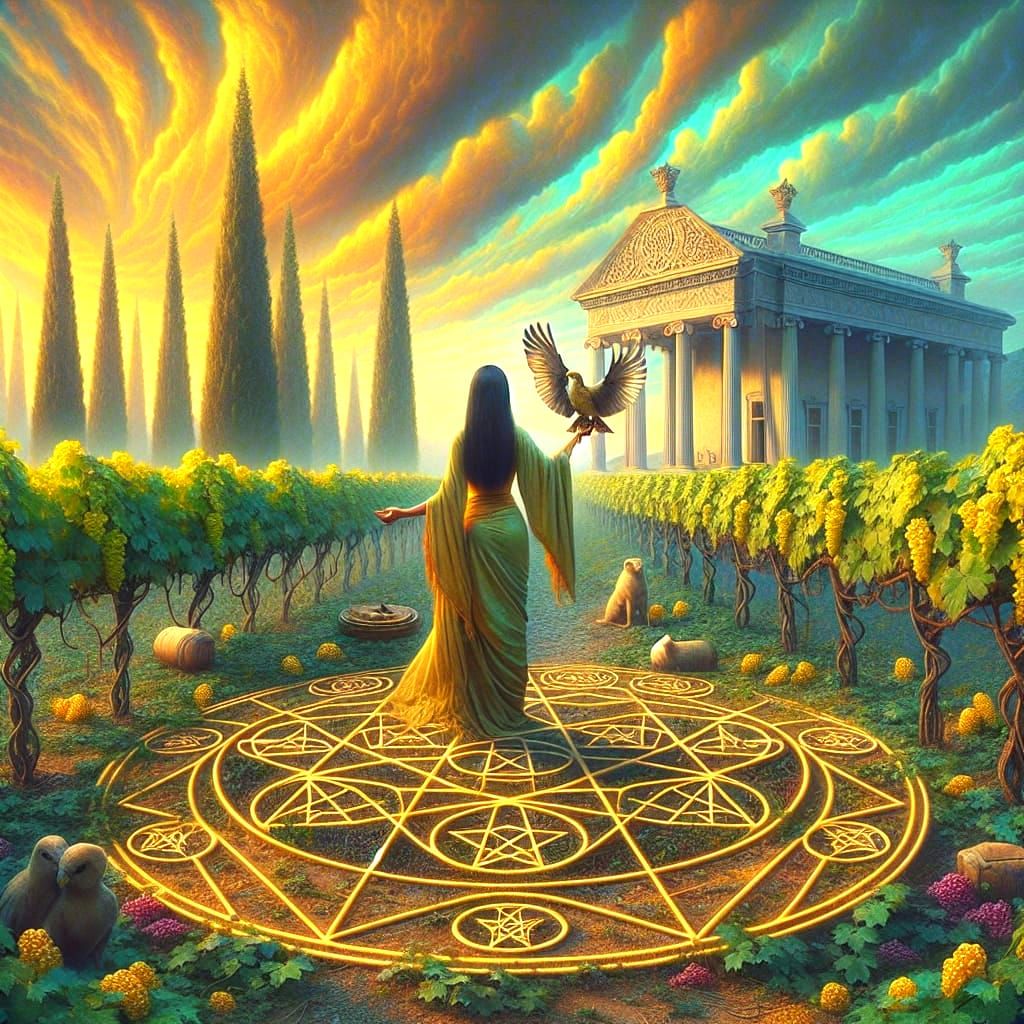 Nine of Pentacles, Tarot