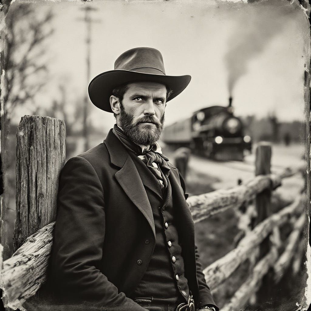 Vintage Outlaw Legend in Black and White