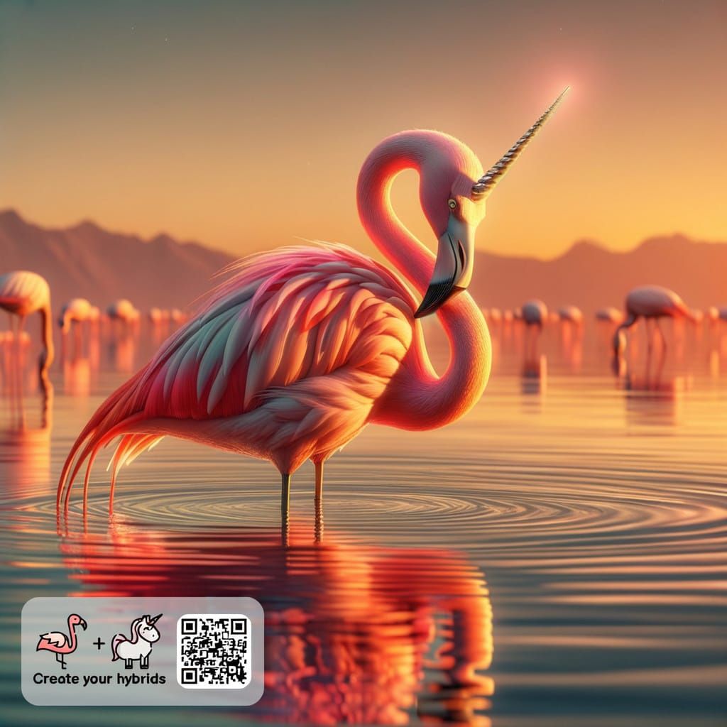 Unicorn Flamingo Hybrid: A Whimsical Creature