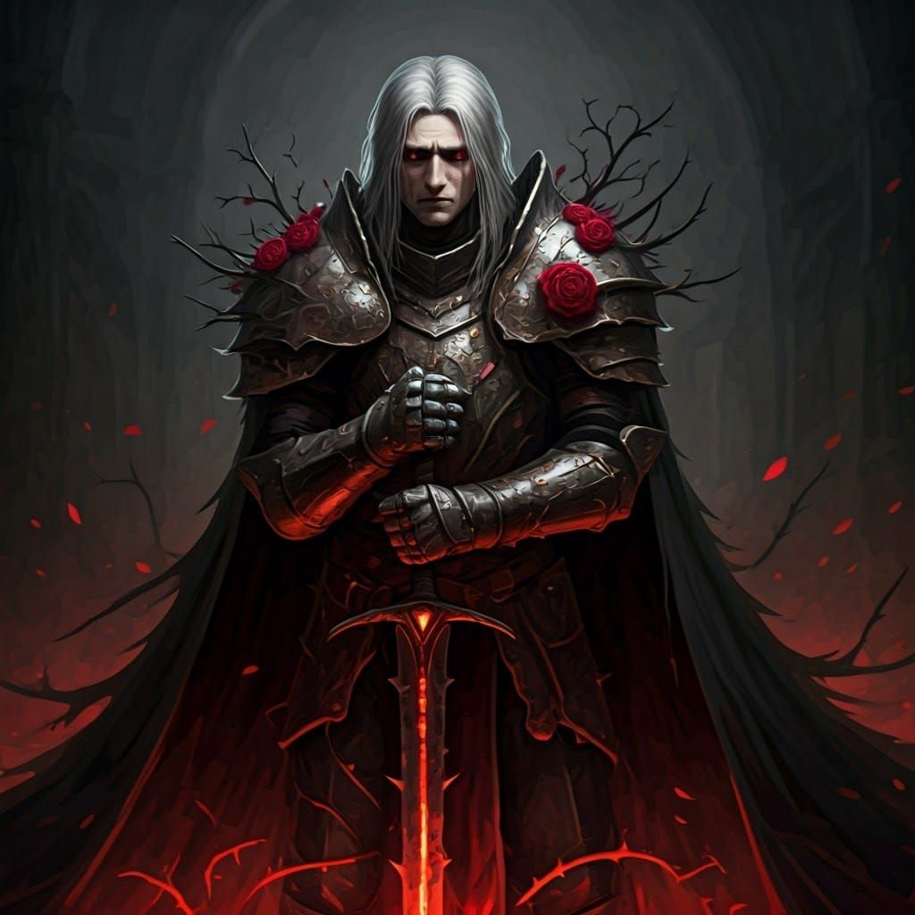 Cursed Knight: Thornfallen Exile in Gothic Art