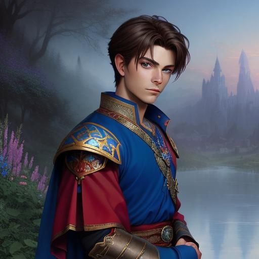 Warrior Prince in Ethereal Fantasy Style