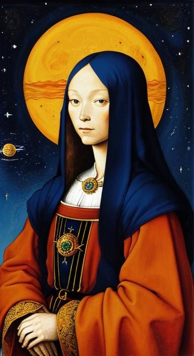 Albrecht Dürer
The Lady of the Sun, 1498 reimagined with spa...