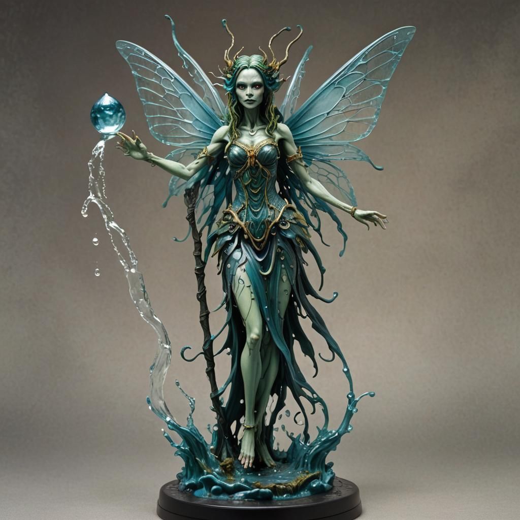 Sinister Water Fairy Action Figure in Fantasy Art Style
