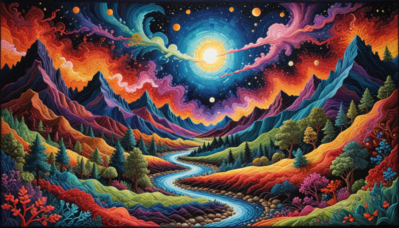 Surreal Fractal Tapestry of Alien Dreamworld