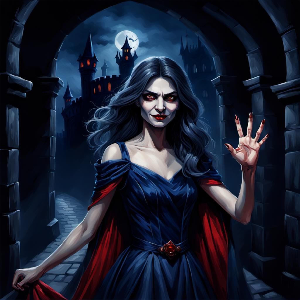 Sinister Beauty in Dark Fantasy Dungeon