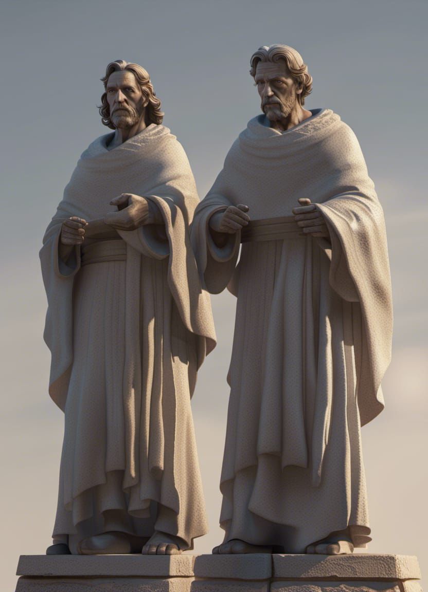 Realistic Ancient Statue with 3D Shading