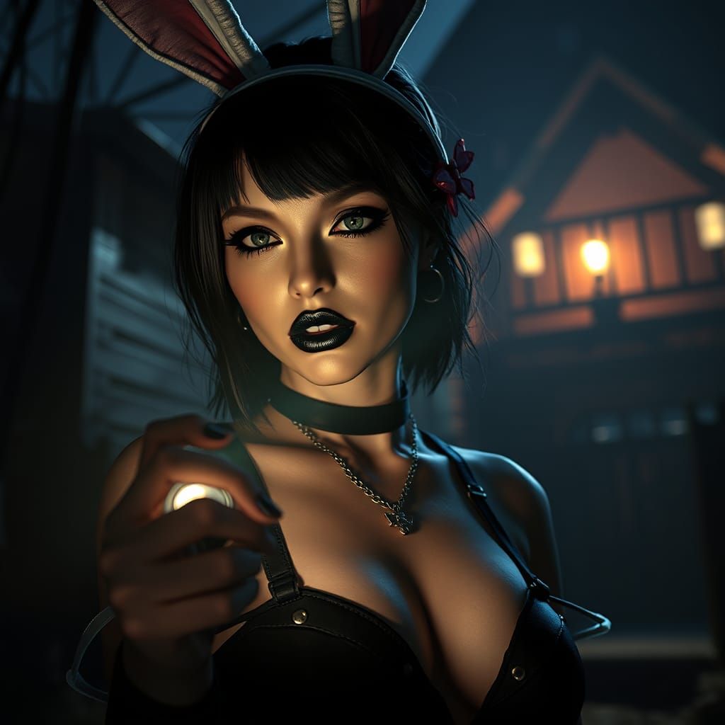 Bunny Girl's Haunted House Adventure: Fantasy Concept Art