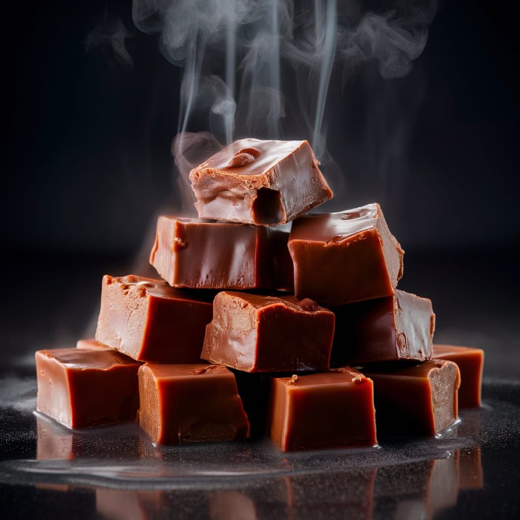 Steaming Fudge: Hyperrealistic Confectionery Still Life