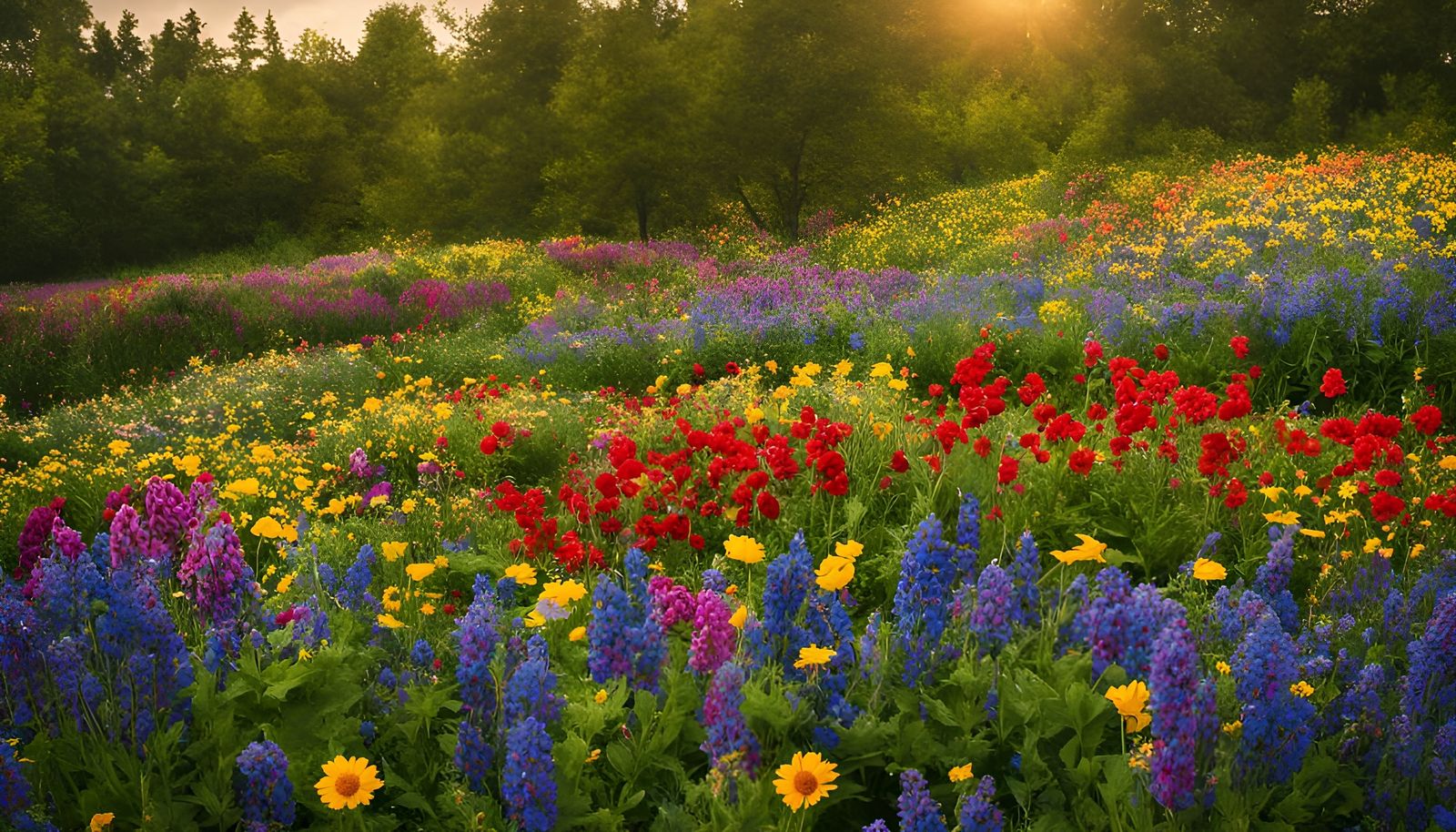 Earth Laughs in Flowers: A Vibrant Floral Scene