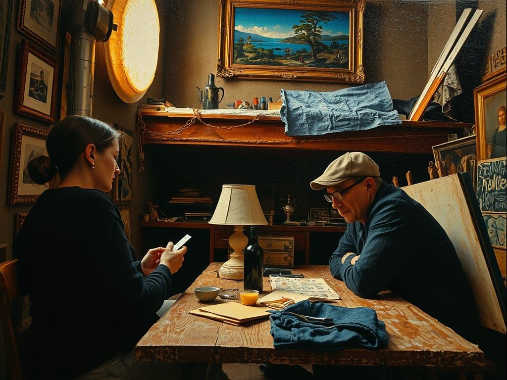 Surreal Vivid Scene in Chiaroscuro Lighting