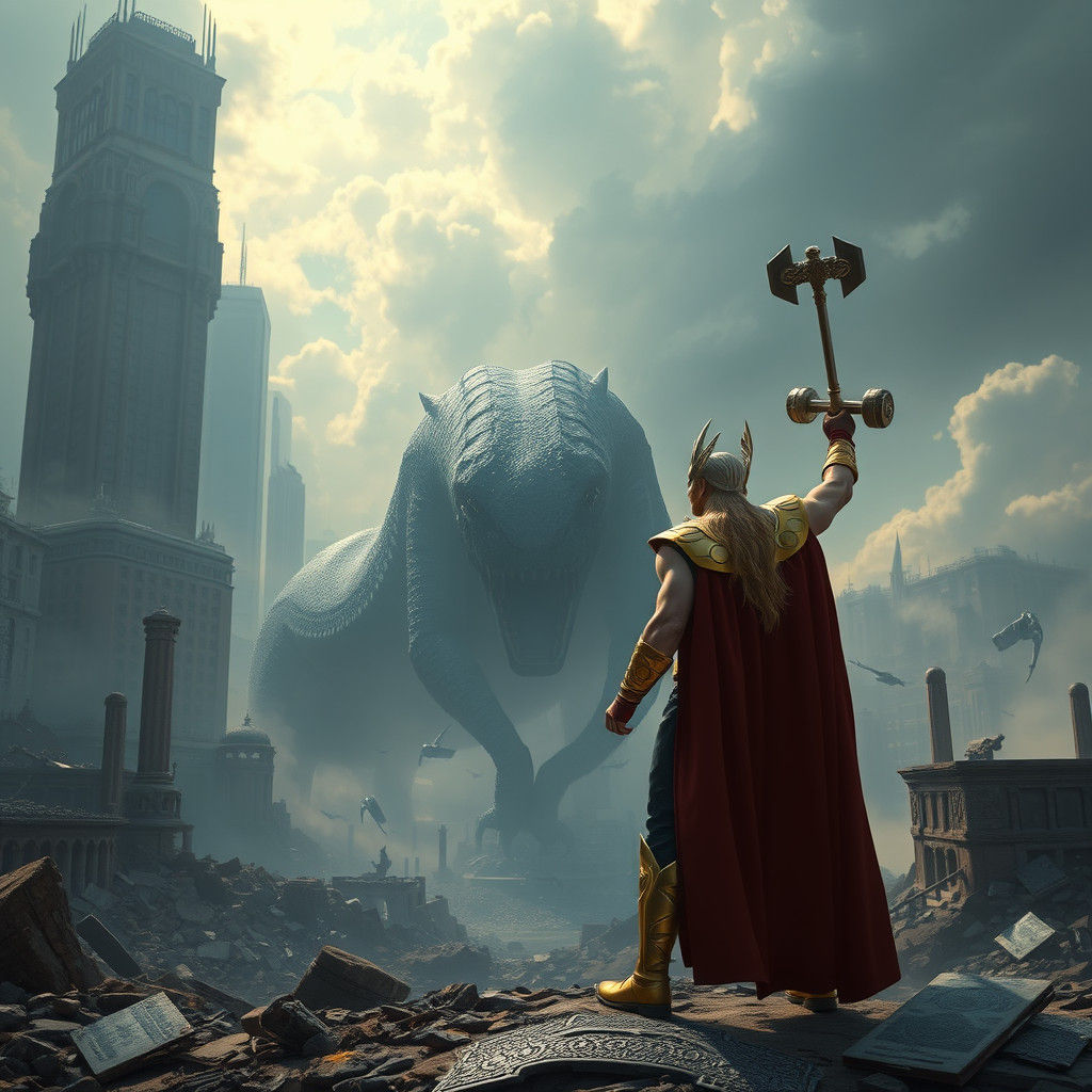 Thor's Triumph in a Dystopian World