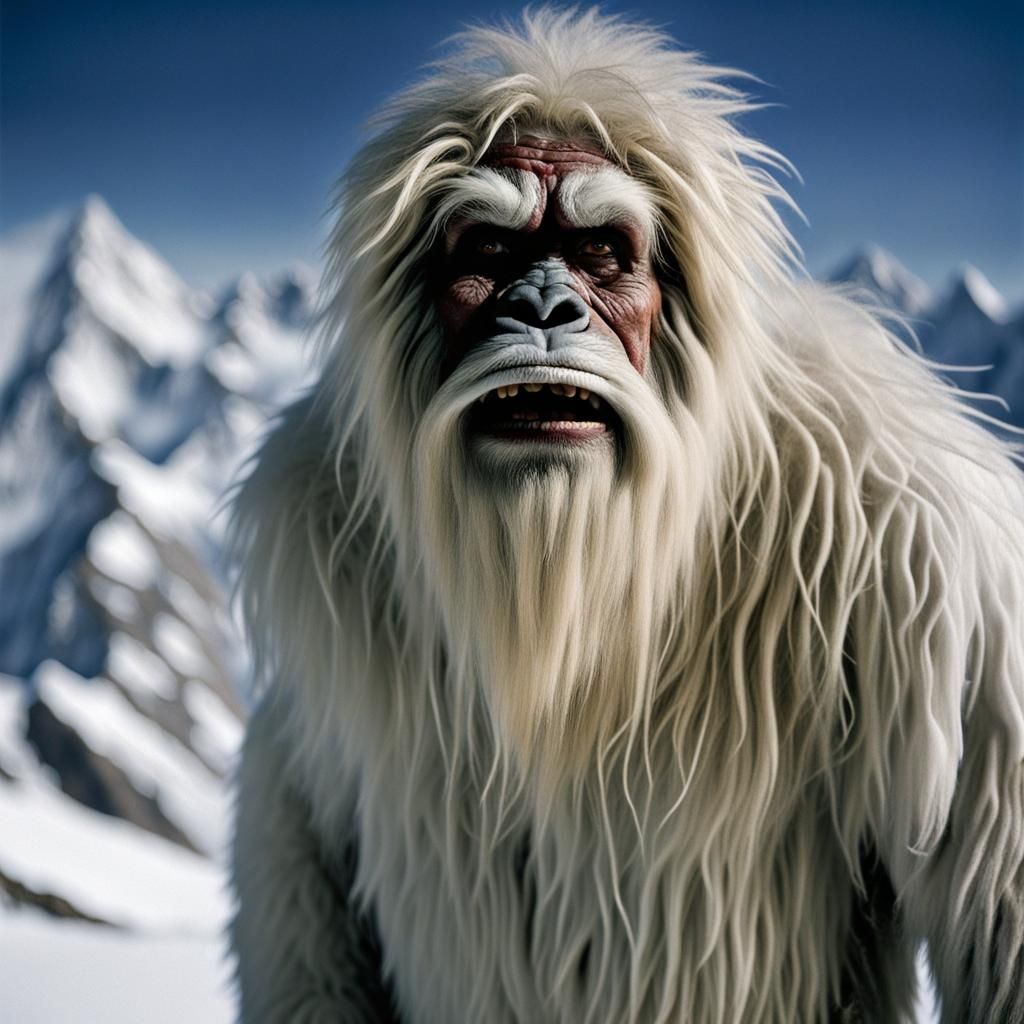 Detailed Portrait of a Himalayan Yeti in Studio Lighting