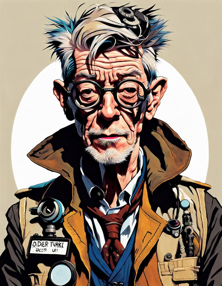 John Hurt as Doctor Who in Tank Girl Style