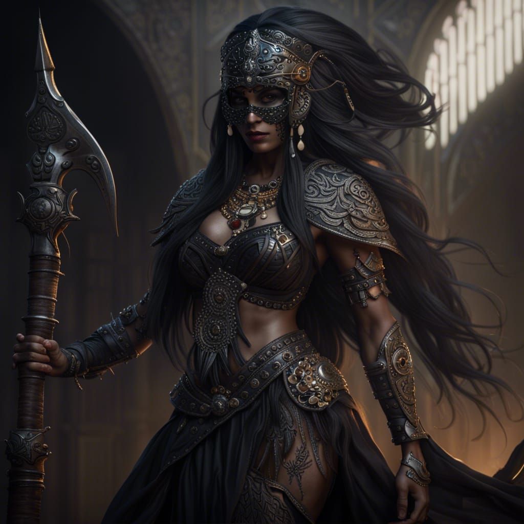 Indian Goddess of Death on Battlefield in 8K