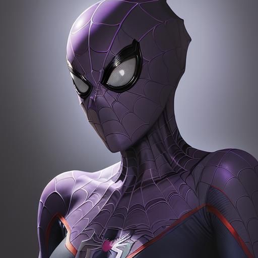 Spider-Woman in Purple and Grey Costume
