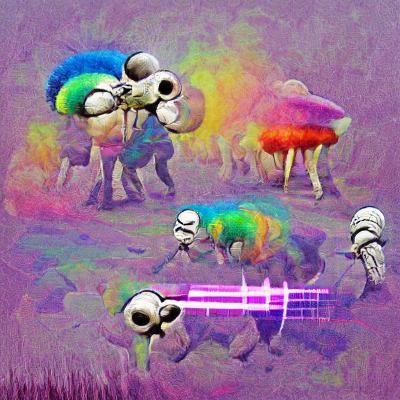 Rainbow Sheep in Galactic Weirdcore Scene