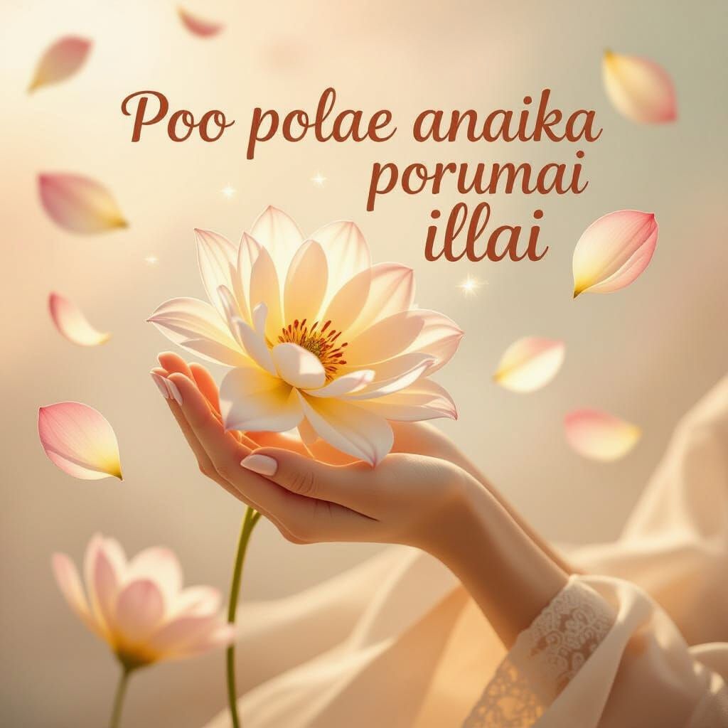 Surreal Flower Dissolving into Light, Symbolizing Fragility