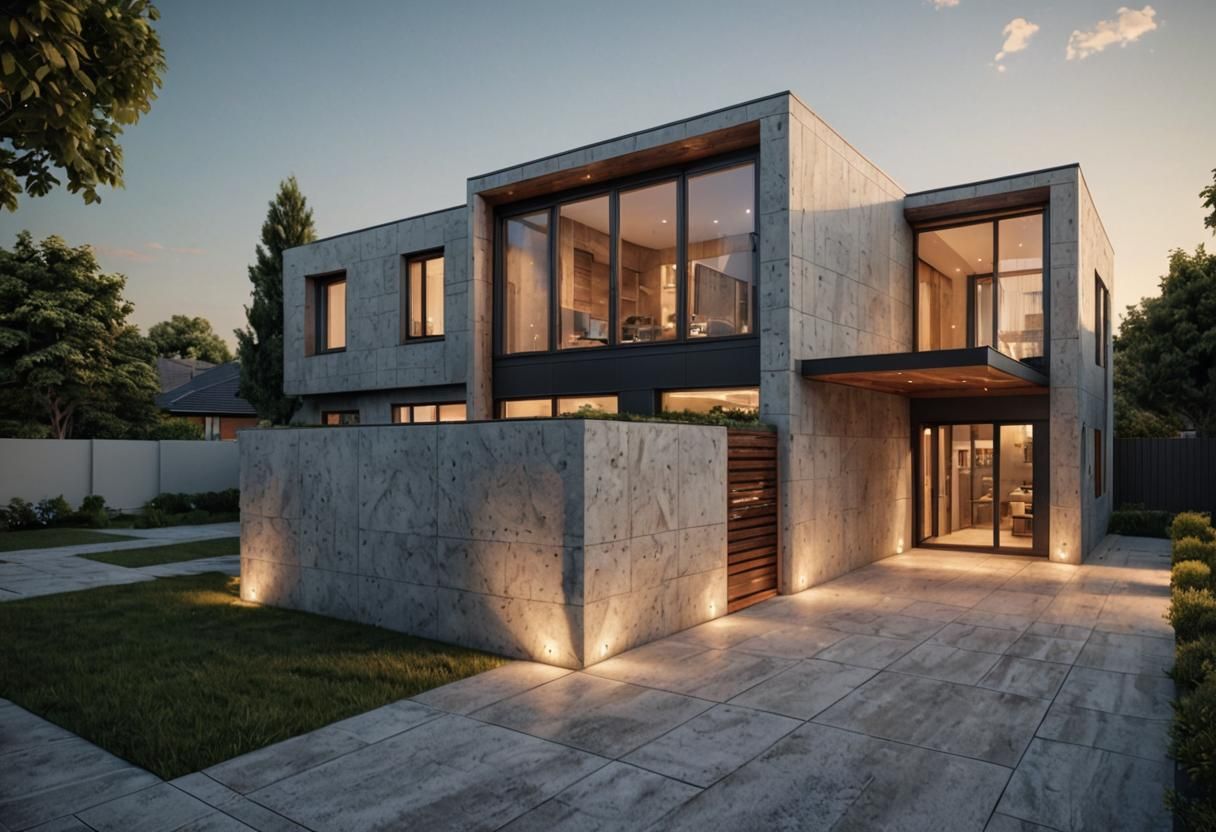 Hyperrealistic Modern House Exterior in High Resolution