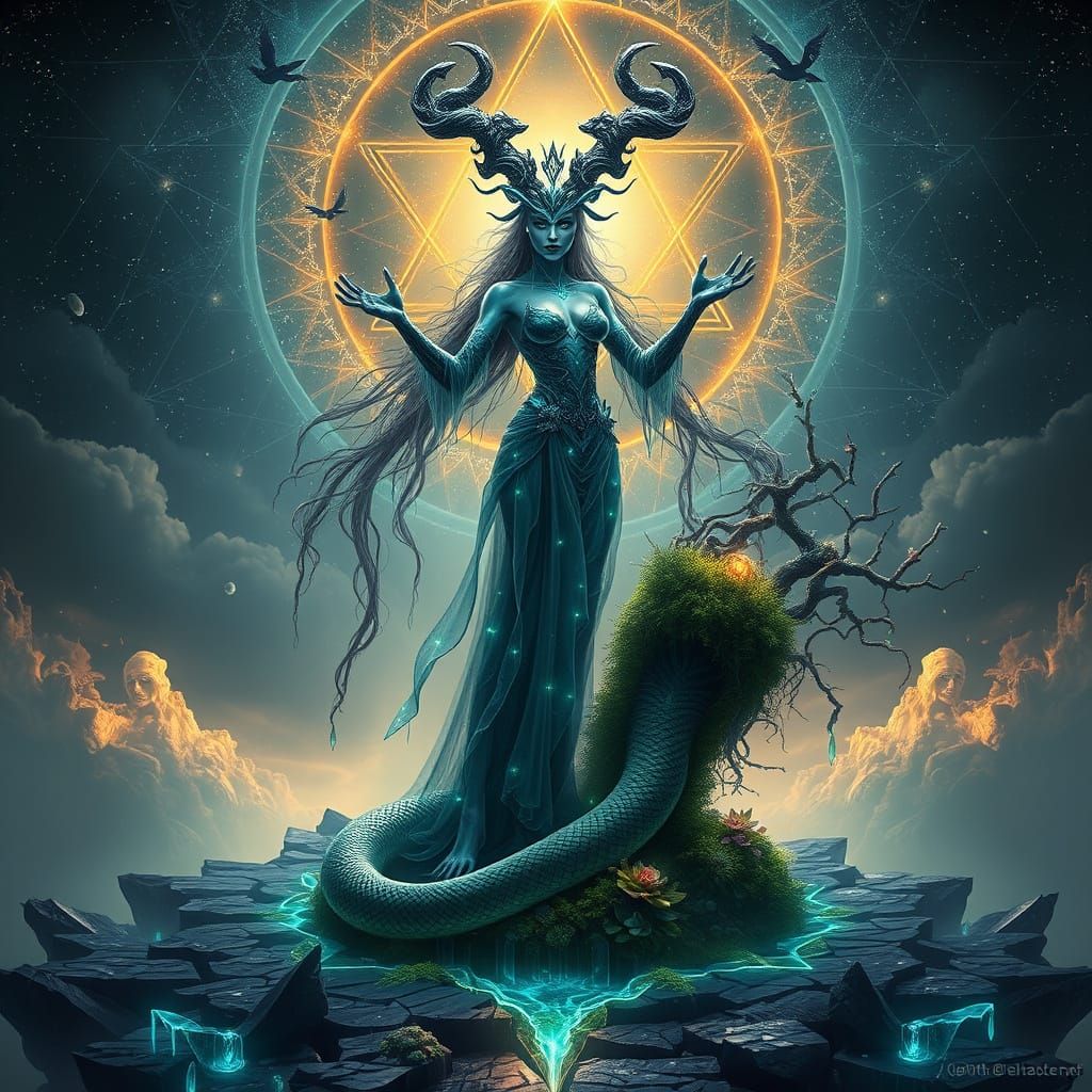 Lilith's Shattered Glory in Ultra-HD Divine Surrealism