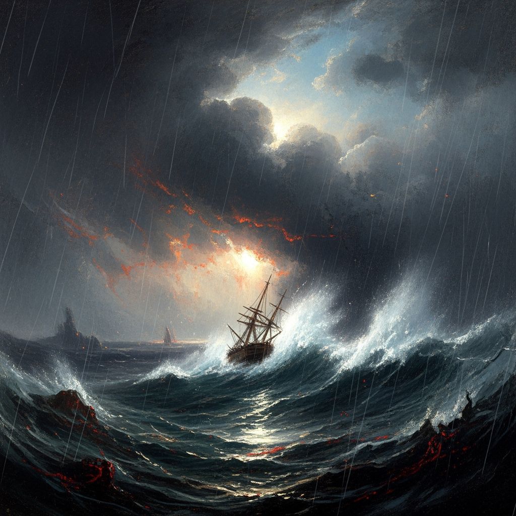 Grimdark Landscape in the Style of Romanticism